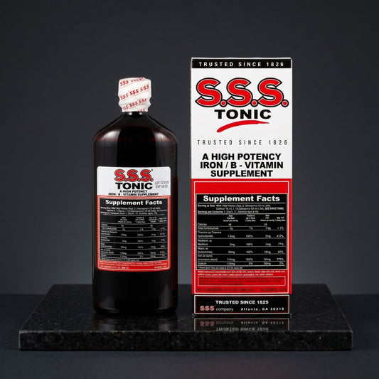 SSS Liquid Tonic - High Potency Iron & B-Vitamin Supplement (10 oz)